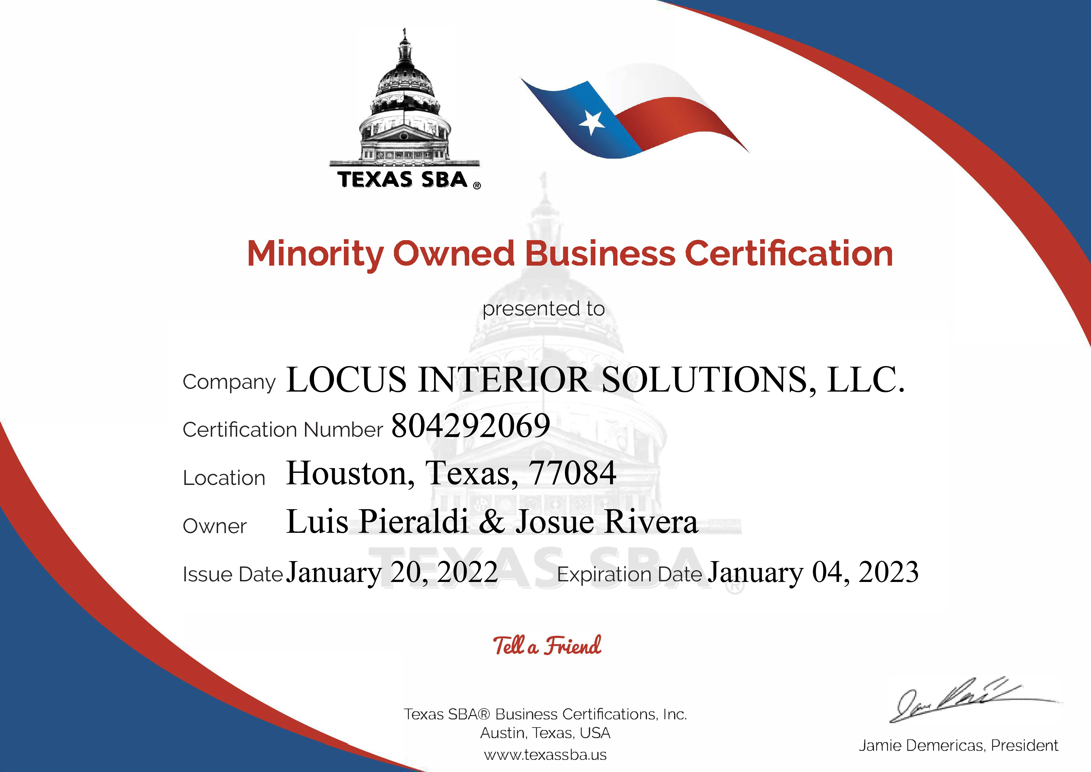 LOCUS INTERIOR SOLUTIONS, LLC.