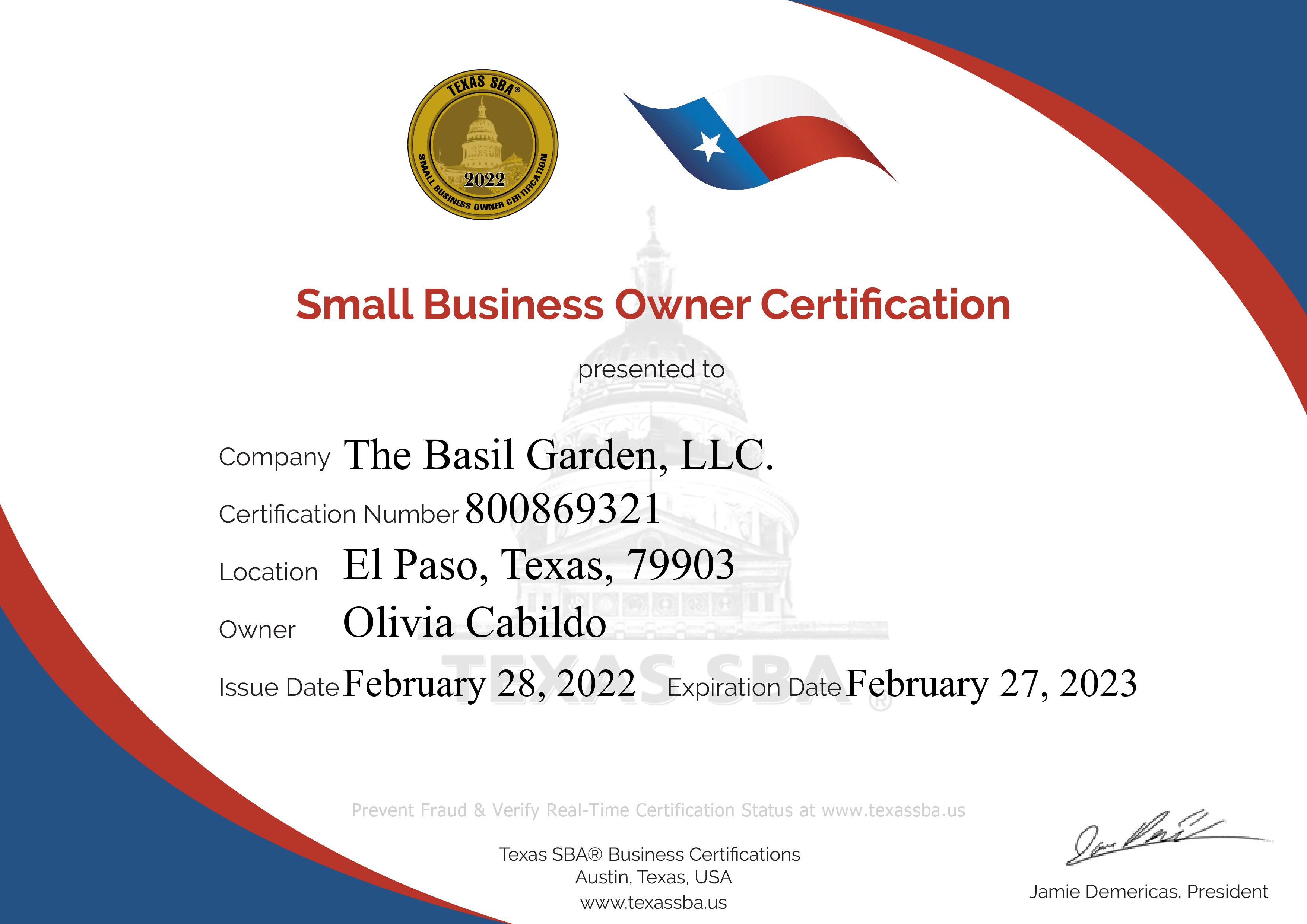 The Basil Garden, LLC.